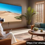 Home 18 정신건강 증진을 위한 최신 연구 동향 - A modern therapy room set in a Middle Eastern style, featuring a young Arab woman wearing modest pro...
